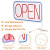LED Open Sign 16.5x9.1in Business Neon Open Sign Advertisement Board with 11 Levels Adjustable Brightness