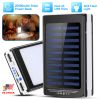 20000mAh Solar Power Bank 48W Emergency External Battery Pack 3A Dual USB Ports Water Resistant Outdoor Charger w/ Battery Indicators SOS LED Lights C