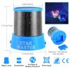 Kids Starry Sky Projector Lamp Cordless Battery-Powered LED Night Light Colorful Decoration Holiday Lights