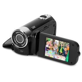 HD 1080P Digital Video Camcorder 2.7in 16X Zoom DV Camera 270otation Rechargeable Kid Camera w/Fill Light Selfie (Option: DigitalCamcorderBlack)