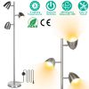 Black Tree Standing Floor Lamp Metal 3 Color Temperature Reading LED Bulb Light 360 Degree Adjustable Individual Separate Switch Living Room Bedroom O