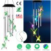 Solar Wind Chime Lights Hummingbird Decorative Lamp 7 Color Changing IP55 Waterproof Hanging String Lights For Home Garden Party Festival