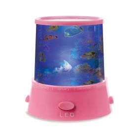 Kids Underwater World Projector Lamp Cordless Battery-Powered LED Night Light Colorful Decoration Holiday Lights (Option: LEDOceanSTLight)
