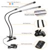 LED Grow Light Dual Head 18W 36 Red Blue LEDs Plant Grow Lamp Timer Function 360djustable Gooseneck 10 Dimmable Levels