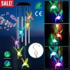 Solar Wind Chime Lights Hummingbird Decorative Lamp 7 Color Changing IP55 Waterproof Hanging String Lights For Home Garden Party Festival