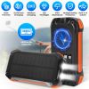 Portable Solar Charger 49800mAh Power Bank External Battery Pack 22.5W PD Fast Charging Built in 4 CablesuW Wireless Charging LED Flashlight for Cam