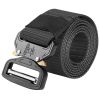 Men Military Belt Adjustable Tactical Belt Combat Waistband w/Metal Buckle Nylon Training Belt