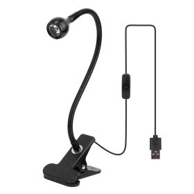Clip On Reading Light USB Desk Clamp Lamp Flexible Gooseneck Book Night Light For Bed Table Book Study Computer (Option: USBReadingLEDLightsBlack)
