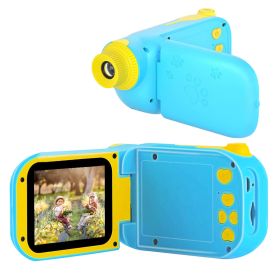 Kids Digital Camera Child Video Camera Children Camcorder Christmas Toy Birthday Gifts with 2.4in Screen 4X Digital Zoom 5 Games 32G MMC Card for 3-10 (Option: KidCameraBlue)