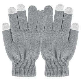 Unisex Winter Knit Gloves Touchscreen Outdoor Windproof Cycling Skiing Warm Gloves (Option: ToolNPolarTSGloveGrey)
