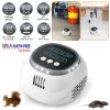 Ultrasonic Rodent Chaser Rat Repellent Pest Driver Mouse Control Squirrel Repeller with 4 Modes 4-65KHz Strobe Light 4 Timer 1292sq.ft. Coverage for R