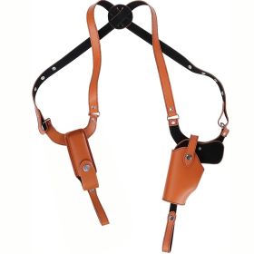 Shoulder Holster With Adjustable Straps Magazine Holder Vertical PU Leather Gun Holster For Concealed Carry Fit For M1911 Glock Sig Sauer (Option: ShoulderHolsterBrown)