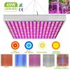 45W LED Grow Light Panel 225 LEDs Plant Grow Lamp Light with Rope Hanger for Indoor Greenhouse Hydroponic Plants Veg Flower Fruits US Plug