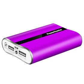 12000mAh Portable Charger with Dual USB Ports 3.1A Output Power Bank Ultra-Compact External Battery Pack Fast Charging for IOS Phone Samsung Xiaomi ZT (Option: Gift12000mAHPBPurple)