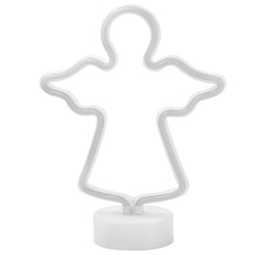 LED Neon Lights Decorative Lamps Neon Signs with Holder Base Night Lights for Home Decor Party Supplies 11 Shape Optional (Option: NeonLEDSignAngel)