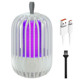 900V High Voltage Cordless Indoor Bug Zapper Type C Rechargeable Mosquito Lamp Trap Portable Electric Mosquito Killer with Hanging Strap Night Light f (Option: BugZapperWhite)
