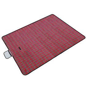 60" x 78" Waterproof Picnic Blanket Handy Mat with Strap Foldable Camping Rug for Camping Hiking Grass Travelling (Option: WPPicnicBlanketRed)