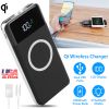 Qi Wireless Charging Station 10000mAh Power Bank Phone Tablet Charger w/ 4 Modes Flashlight For Travel Outdoor