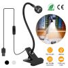 Clip On Reading Light USB Desk Clamp Lamp Flexible Gooseneck Book Night Light For Bed Table Book Study Computer