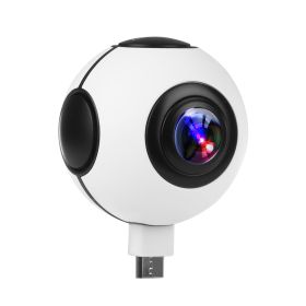 Dual Lens 720eal-Time Panorama Camera (Option: 720VRCamcorderWhite)