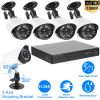 FHD 1080P 4CH Home Security Camera System Night Vision H.265 DVR IP66 Waterproof