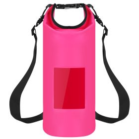 Floating Waterproof Dry Bag Floating Dry Sacks with Observable Window 5L Roll Top Lightweight Dry Storage Bag for Kayaking Rafting Boating Swimming Ca (Option: FloatingBag5LPink)