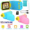 Kids Digital Camera Child Video Camera Children Camcorder Christmas Toy Birthday Gifts with 2.4in Screen 4X Digital Zoom 5 Games 32G MMC Card for 3-10