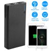 20000mAh Phone Power Bank 4-Port Multi USB External Battery Pack Portable Tablet PC Mobile Phone Charger W/ Power Display LED Flashlight
