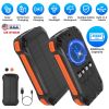 Portable Solar Charger 49800mAh Power Bank External Battery Pack 22.5W PD Fast Charging Built in 4 CablesuW Wireless Charging LED Flashlight for Cam