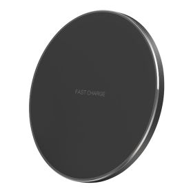 Qi Fast Wireless Charger 10W Charging Pads Station For Samsung Galaxy S10/S9 Galaxy Note 8/ Fast Aluminum Alloy Charge Mat for iPhone XS/ XR/Max (Option: WLChargerBlack)