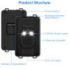2 Pack Under Hood Ultrasonic Rodent Repeller Rodent Control Deterrent Chaser Blocker for Vehicle Indoor with Strobe Light 3 Power Supplies