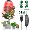 Plant Grow Light LED Full Spectrum Circle Growing Lamp with 3/9/12Hours Auto Timer Setting 9 Dimmable Brightness Height Adjustable for Indoor Plants