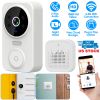 WiFi Security Doorbell Camera with Volume Adjustable Wireless Chime 1080P Camera Night Vision 2-Way Audio Free Cloud Storage