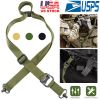 2 Point Rifle Gun Sling Adjustable w/ Fast Loop Heavy Duty Quick Detach Swivel for Outdoor Sports