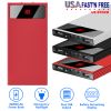 20000mAh Power Bank Ultra-thin External Battery Pack Phone Charger Dual USB Ports Flashlight Battery Remain Display