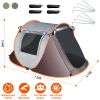 3-4 Person Pop Up Tent Automatic Setup Camping Tent Waterproof Instantåtup Tent with 2 Mosquito Net Windows Carrying Bag for Hiking Climbing Adventu