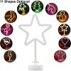 LED Neon Lights Decorative Lamps Neon Signs with Holder Base Night Lights for Home Decor Party Supplies 11 Shape Optional