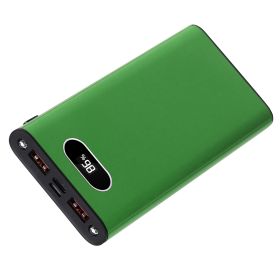 20000Mah Power Bank Portable Charger External Battery Pack 22.5W Super Fast Charging with LED Display Flashlight Fit for iPhone Samsung (Option: PowerBankGreen)
