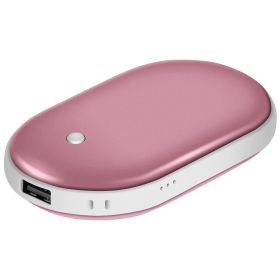 Portable Hand Warmer 5000mAh Power Bank Rechargeable Pocket Warmer Double-Sided Heating Handwarmer (Option: PockerHandWarmerRGold)