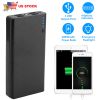 20000mAh Phone Power Bank 4-Port Multi USB External Battery Pack Portable Tablet PC Mobile Phone Charger W/ Power Display LED Flashlight