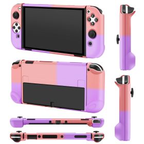 Protective Shell Cover Hard Dockable Case Fit For Nintendo Switch OLED Joy Con Shell (Option: GameCasePinkPurple)