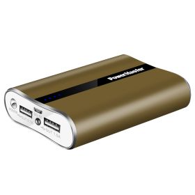12000mAh Portable Charger with Dual USB Ports 3.1A Output Power Bank Ultra-Compact External Battery Pack Fast Charging for IOS Phone Samsung Xiaomi ZT (Option: Gift12000mAHPBBrown)