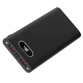 20000Mah Power Bank Portable Charger External Battery Pack 22.5W Super Fast Charging with LED Display Flashlight Fit for iPhone Samsung (Option: PowerBankBlack)