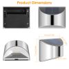 4Pcs Solar Powered Deck Lights Outdoor Decorative Step Fence Lamp Stainless Steel IP55 Waterproof Solar Light For Patio Garden Stair Fence Railing