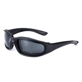 Fashion Goggles CS Impact Protection Tactical Windshield Cycling Sports Tactical Glasses for Women's (Lenses Color: black, Frame Color: black)