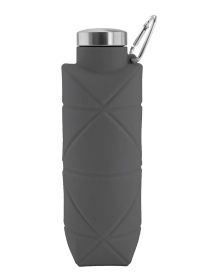 Collapsible Silicone Water Bottle (Color: Grey)