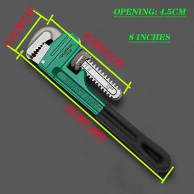 8/12/14/18 Inch Professional Multi-Size Pipe Wrench - Heavy Duty Plumbing Tool For Industrial Repair, Automotive & Home Use, Ergonomic Grip (size: 8 lnches)