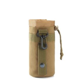 Men's Handheld Sports Outdoor Tactical Water Bottle Bag Pouch Cup Protector Insulated Mug Sleeve Mug Sleeve (Color: Black)