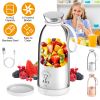 2-in-1 16.9OZ Portable Fruit Blender Electric Rechargeable Juice Cup for Shakes Smoothies Juice Personal Fruit Mixer with 6 Blades