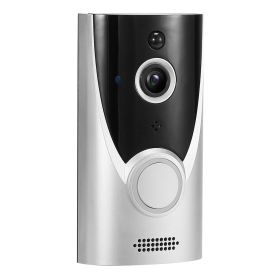 WiFi Video Doorbell Wireless Door Bell 720P HD WiFi Security Camera w/ Two-way Talk PIR Motion Detection IR Night Vision Home Security Camcorder Offic (Option: WLDoorBellCameraWHT)